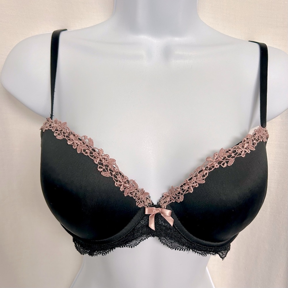 Felina Lingerie Black Push-up Bra Size 34C